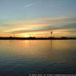 Hafen Wien in der Abendsonne