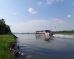 Hohe Wellen auf der Donau