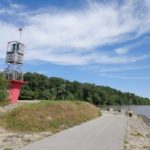 Radweg am Ende der Donauinsel