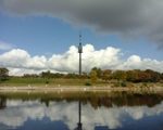 Wolken überm Donaupark