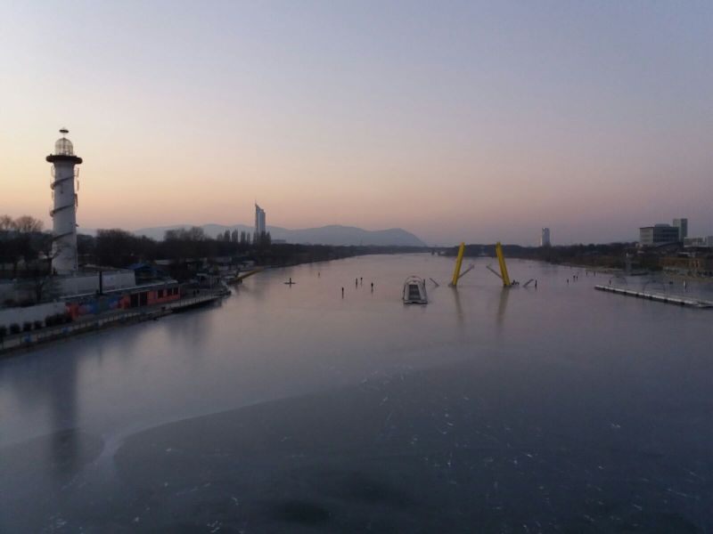 Eislaufen an der Copa Cagrana