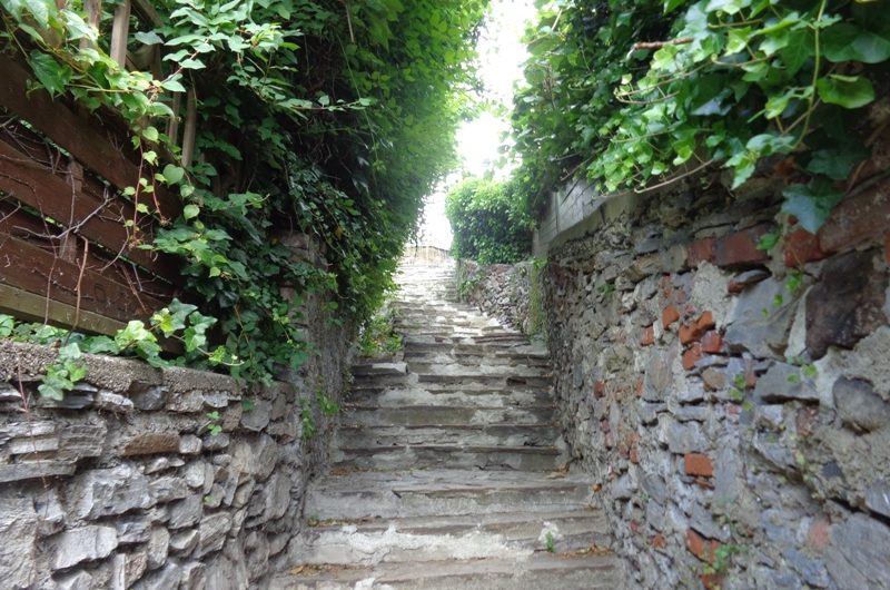 Aufgang zur Ruine Landskron