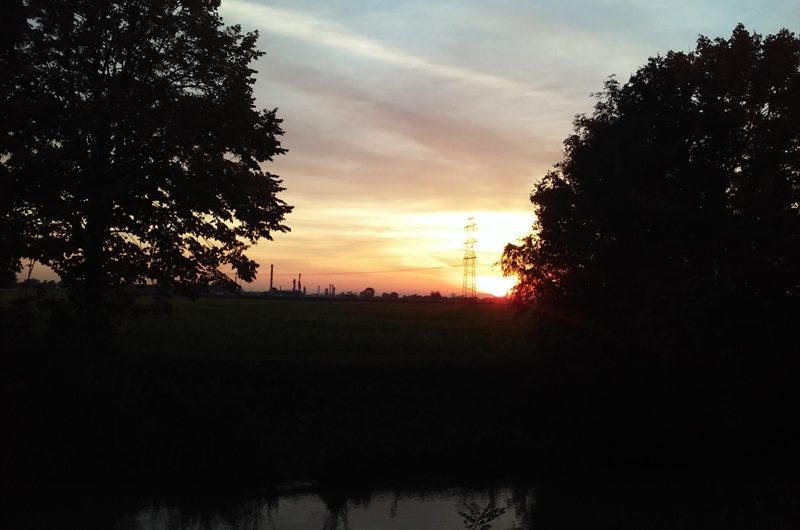 Sonnenuntergang über Aderklaa