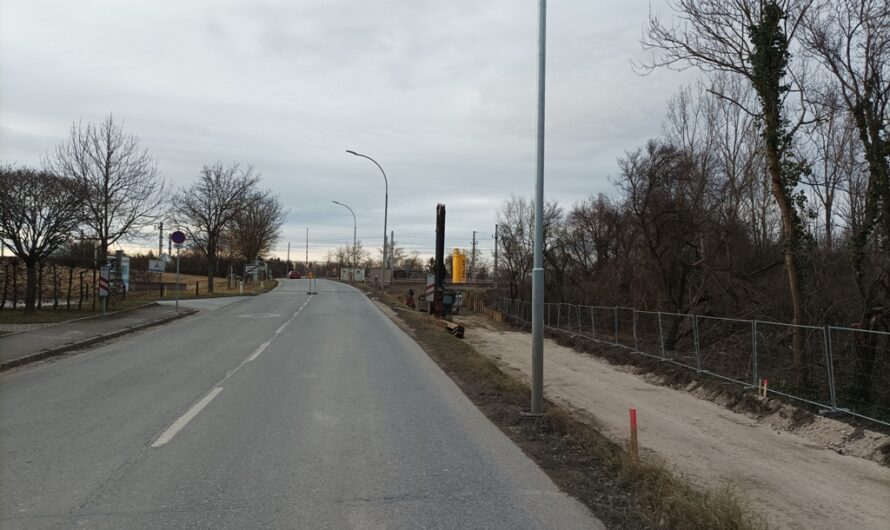 Baustelle am Deutsch Wagramer Schranken