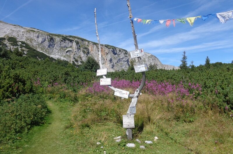 Wegweiser bei der Neuen Seehütte