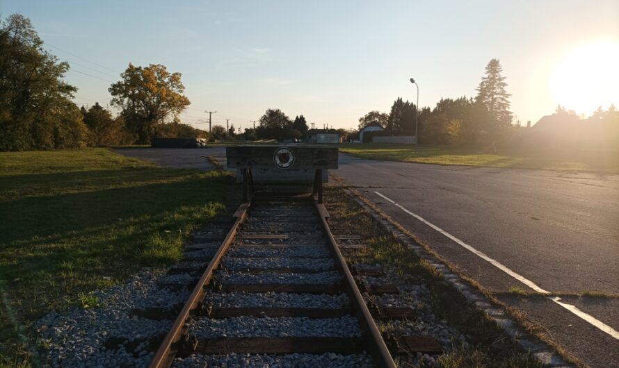 Gleisende am Lagerplatz