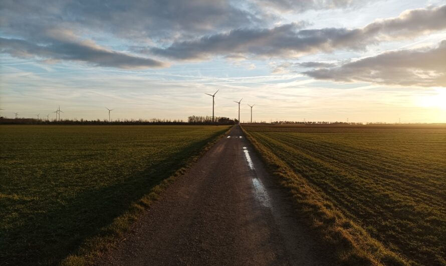 Windräder hinter der Feldgasse